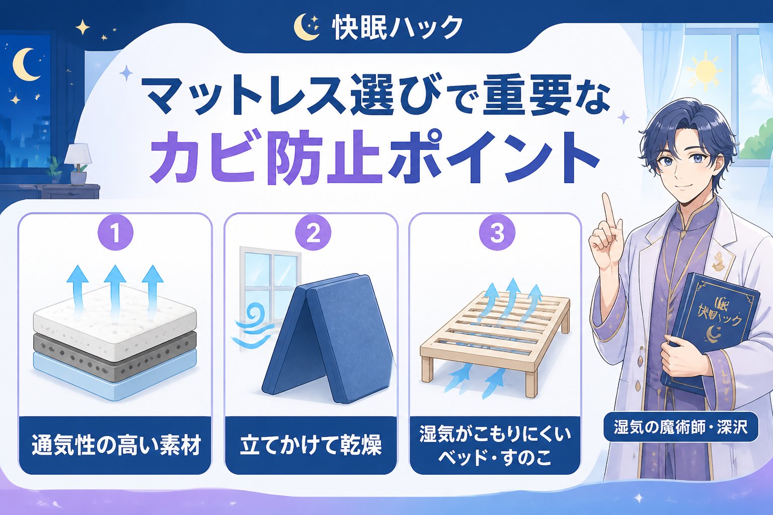マットレス・快眠 マットレス選びで重要なカビ防止ポイント