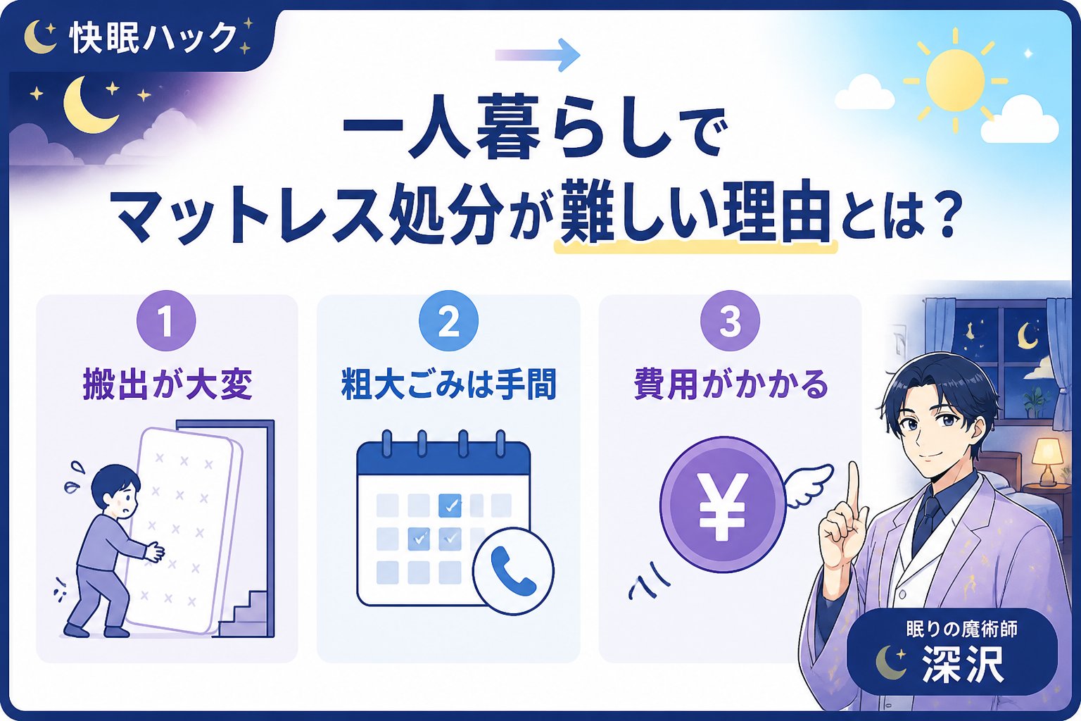 マットレス・快眠 一人暮らしでマットレス処分が難しい理由とは？