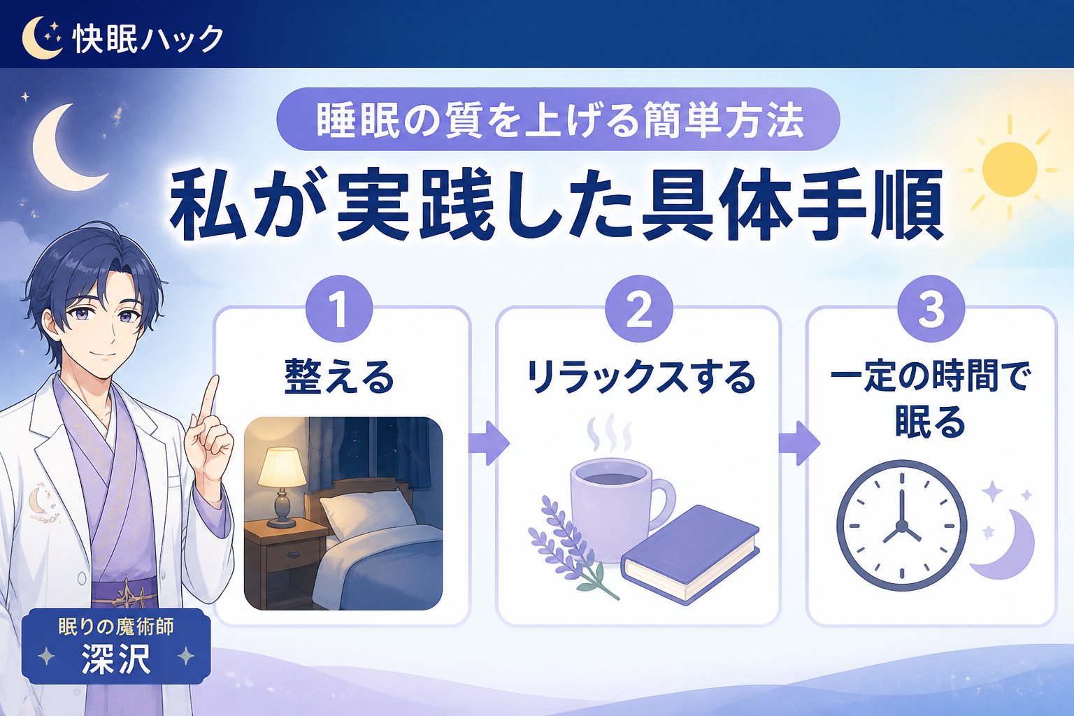 睡眠改善 睡眠の質を上げる簡単方法|私が実践した具体手順