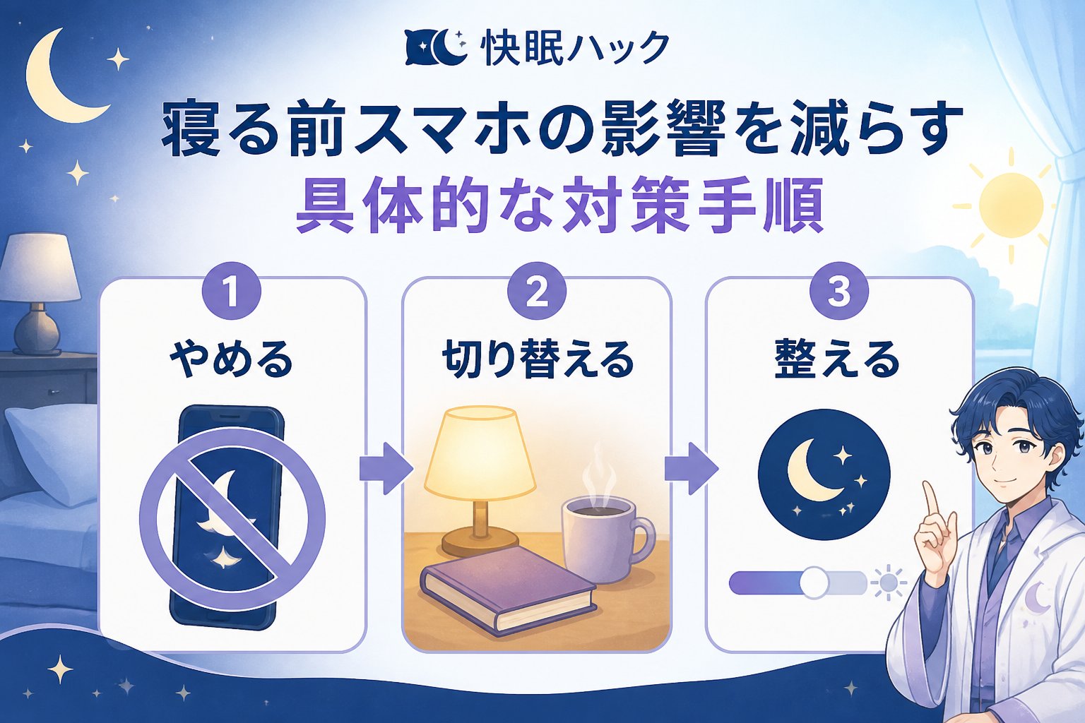 睡眠改善 寝る前スマホの影響を減らす具体的な対策手順