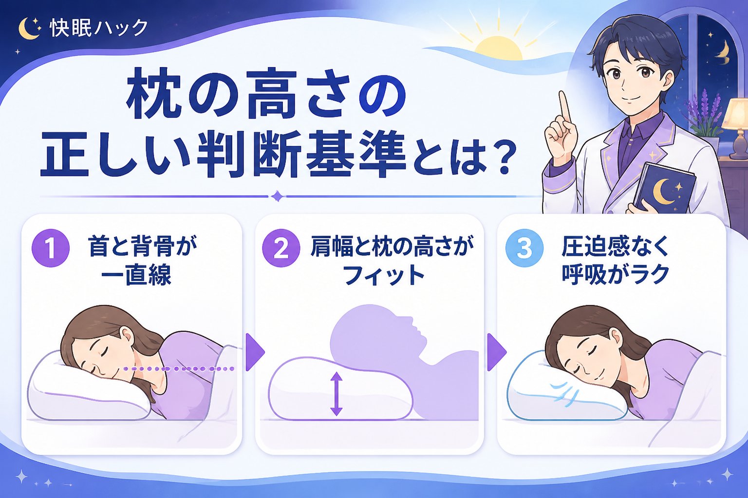 寝具 枕の高さの正しい判断基準とは?