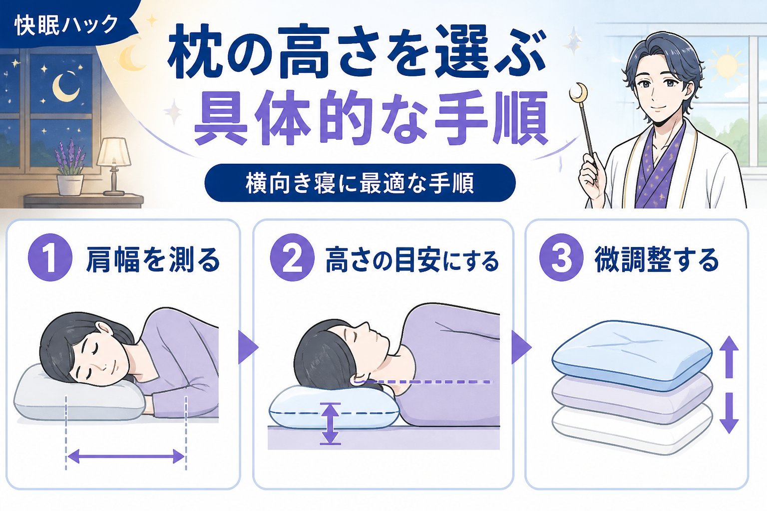寝具 枕の高さを選ぶ具体的な手順