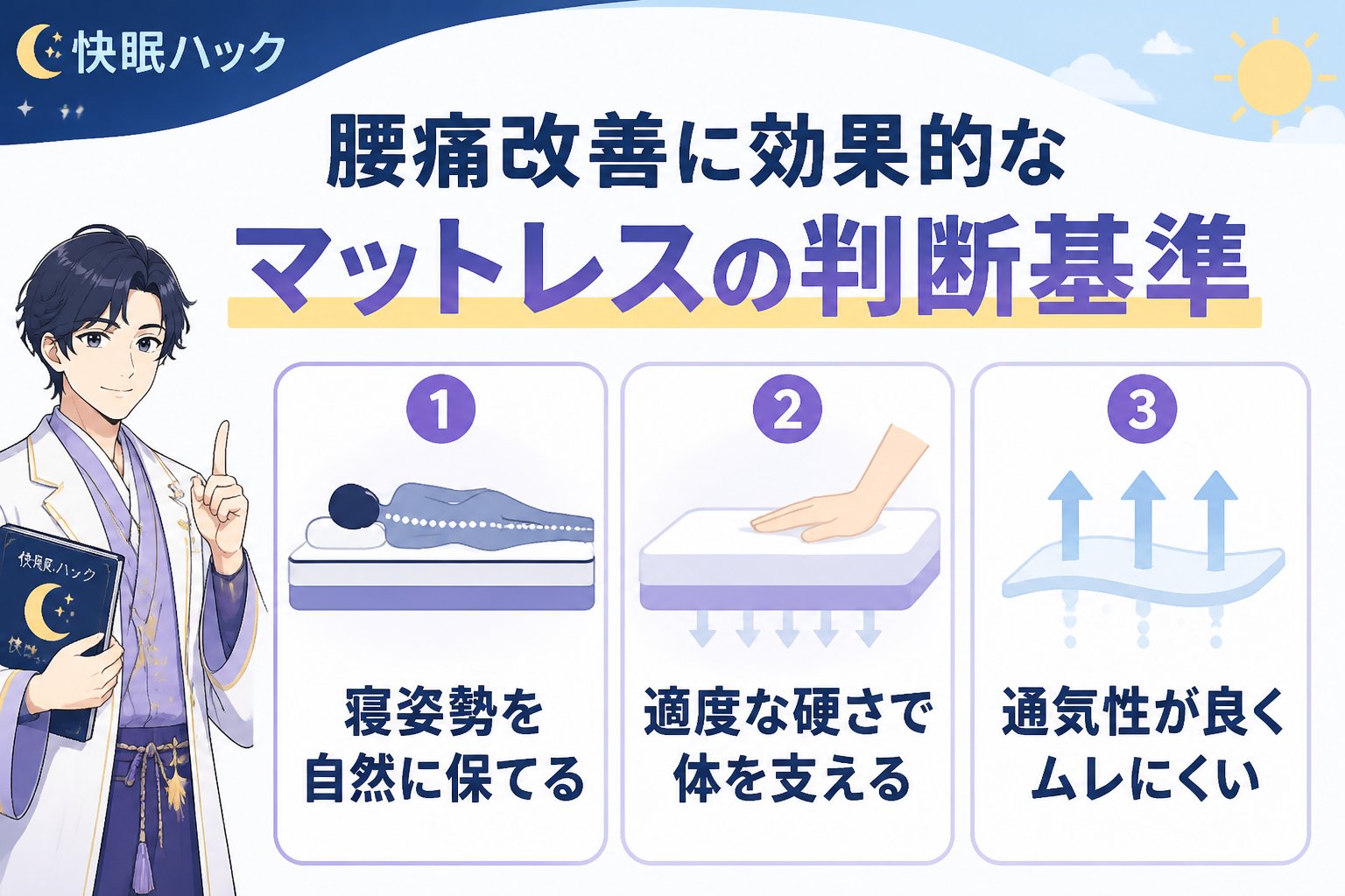 マットレス・快眠 腰痛改善に効果的なマットレスの判断基準