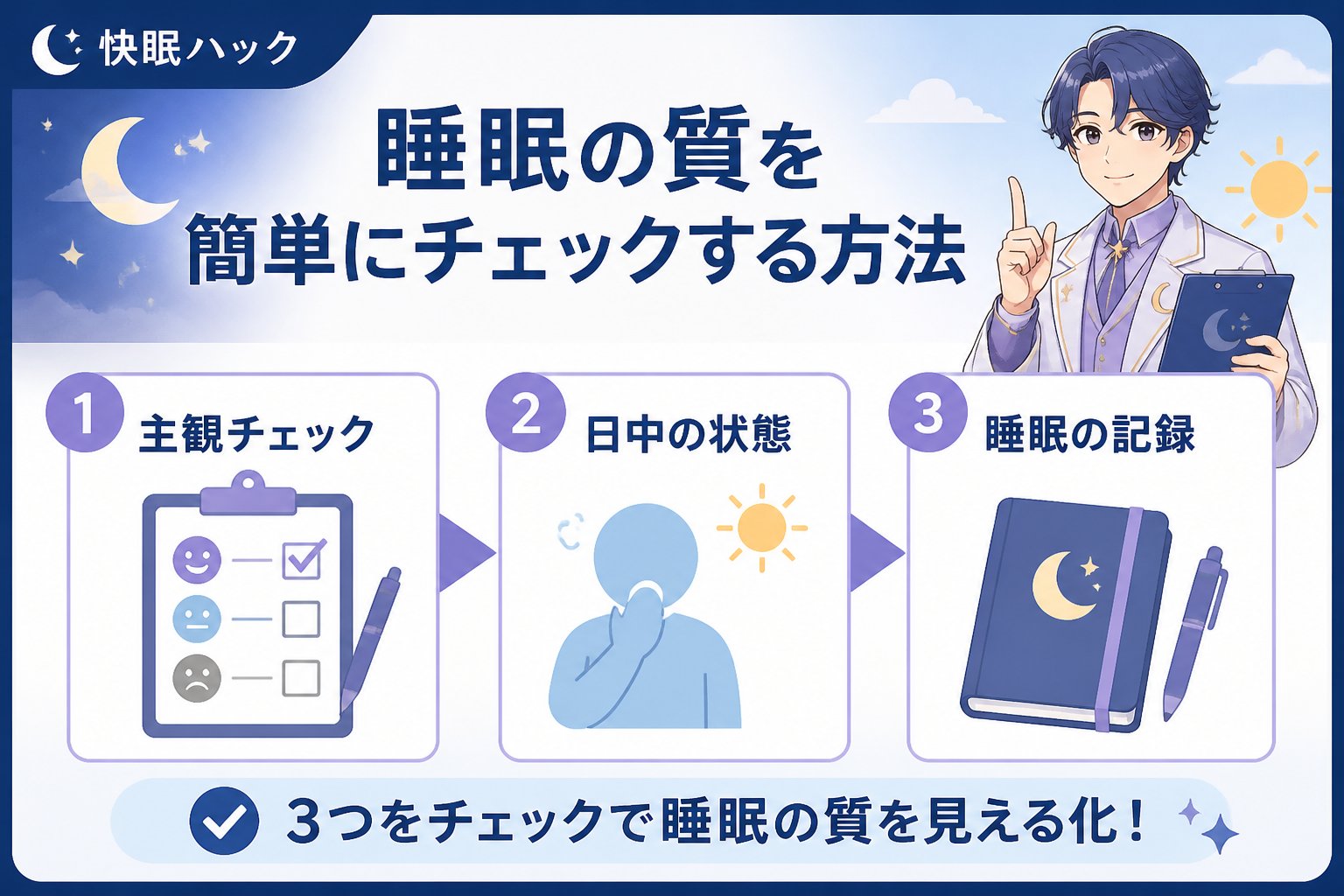 睡眠改善 睡眠の質を簡単にチェックする方法