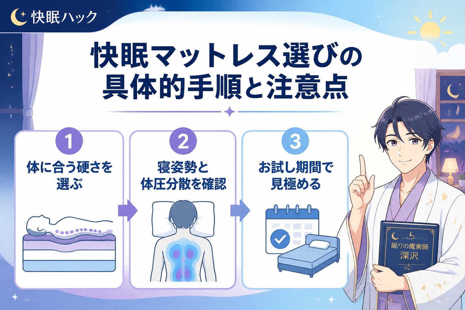 快眠グッズ 快眠マットレス選びの具体的手順と注意点