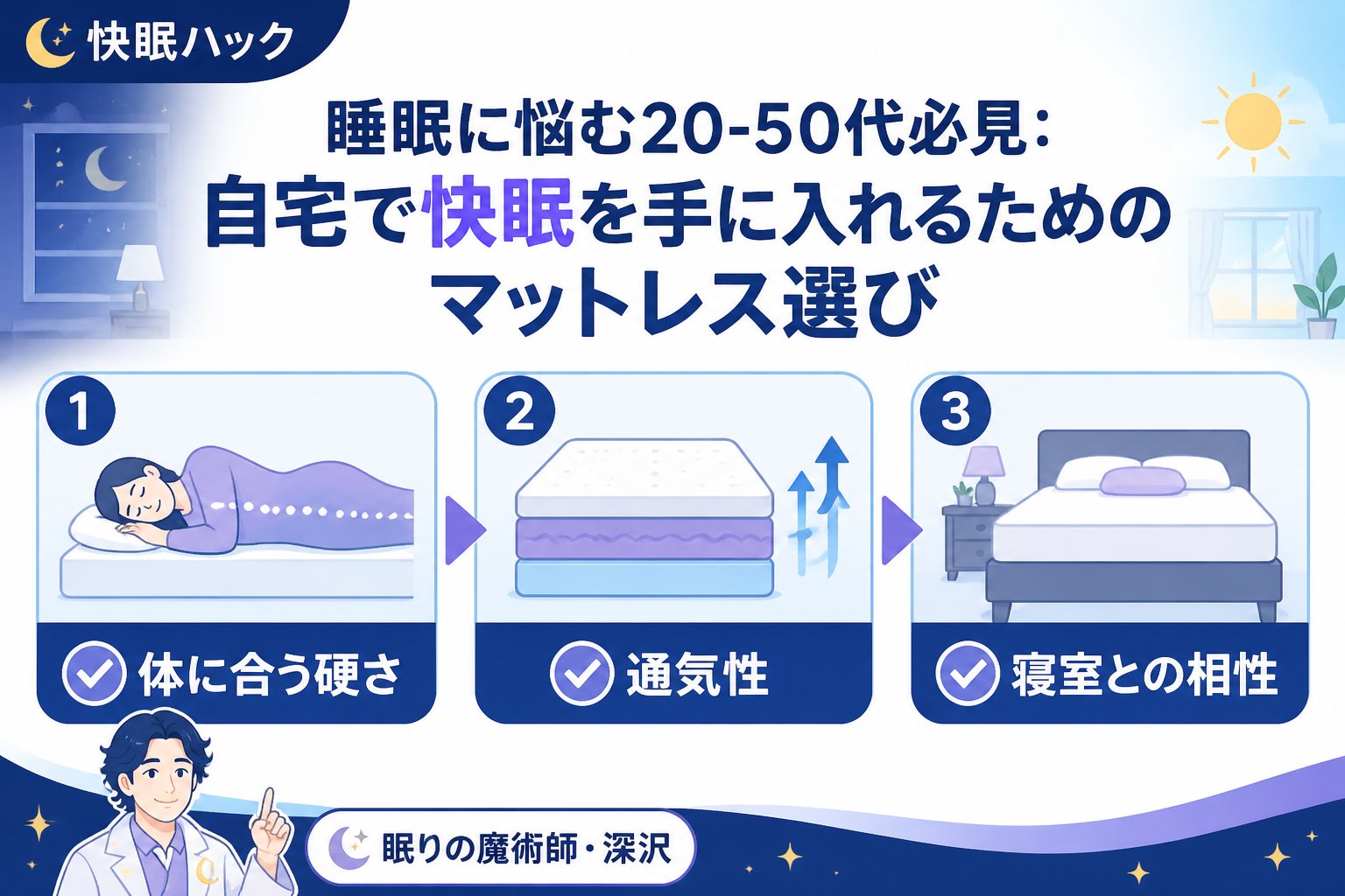 快眠グッズ 睡眠に悩む20-50代必見：自宅で快眠を手に入れるためのマットレス選び
