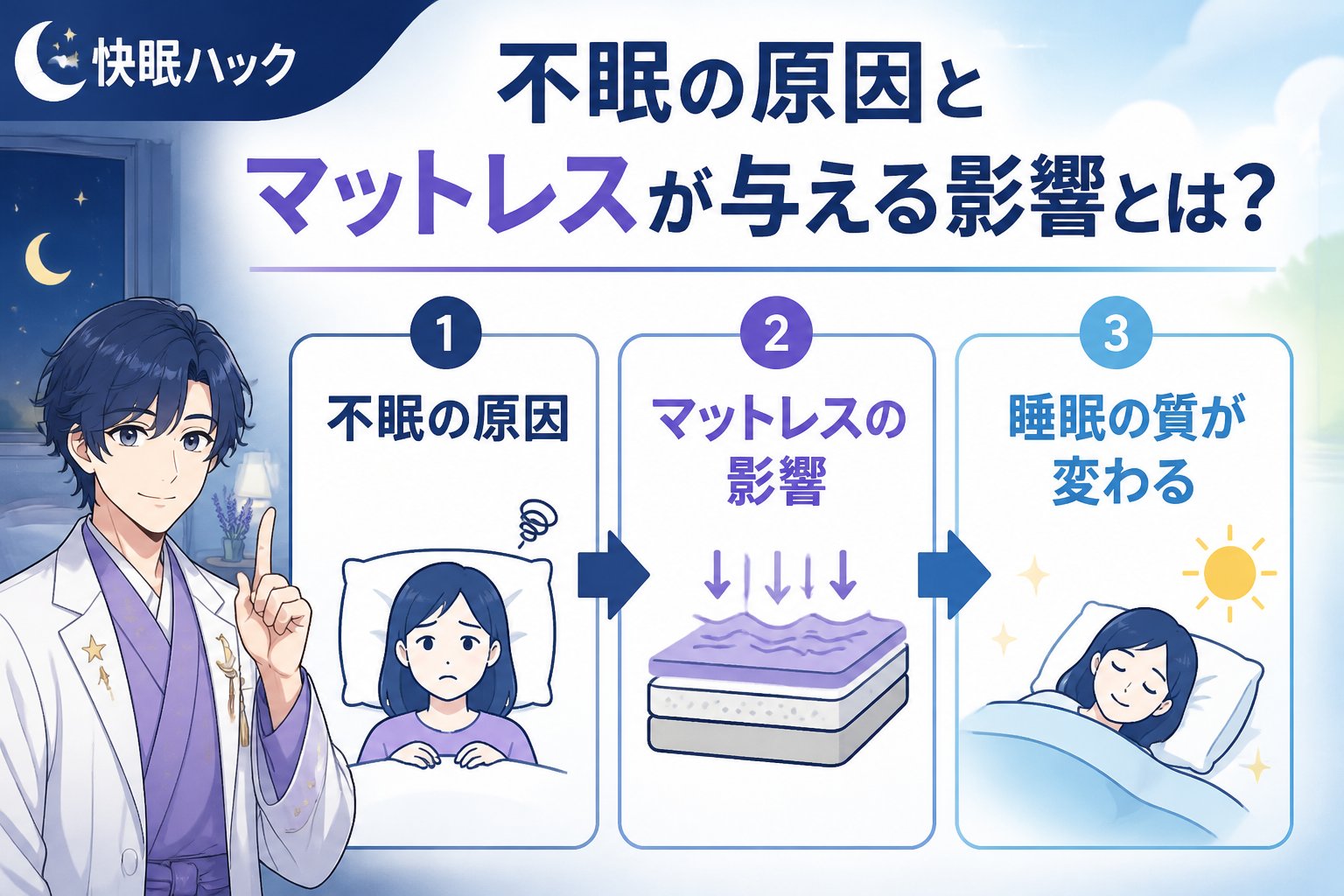 マットレス・快眠 不眠の原因とマットレスが与える影響とは？