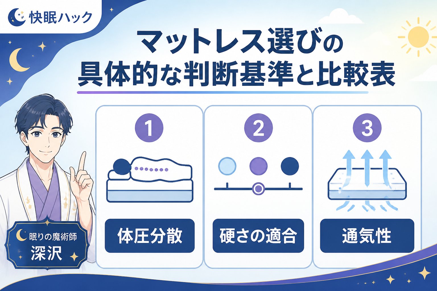 快眠グッズ マットレス選びの具体的な判断基準と比較表