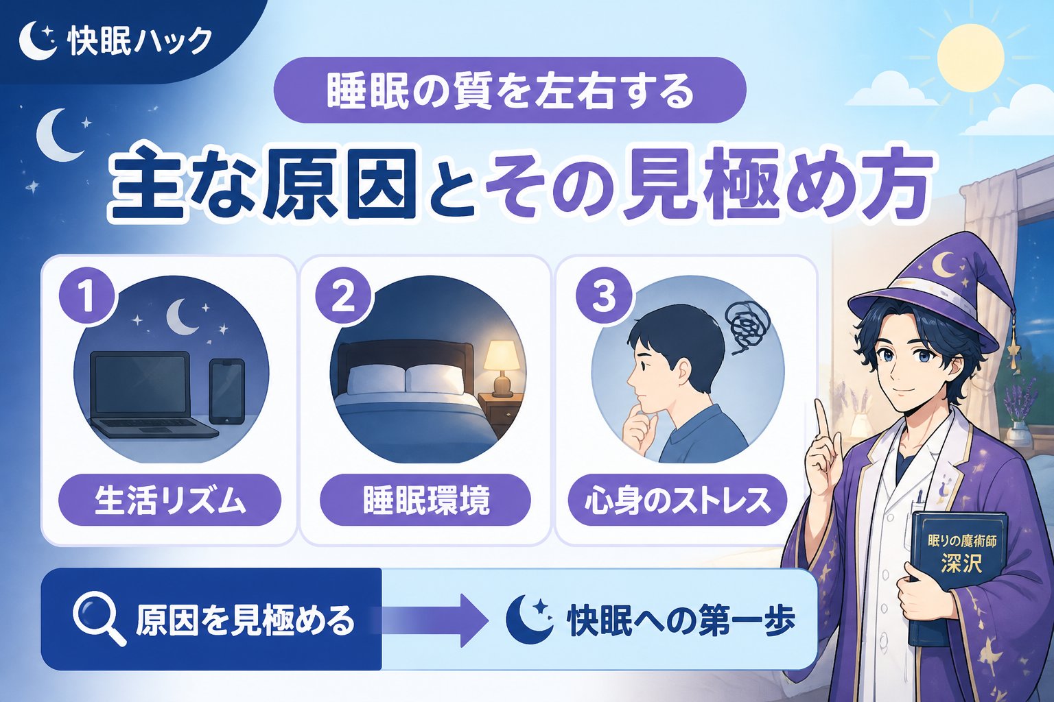 快眠グッズ 睡眠の質を左右する主な原因とその見極め方