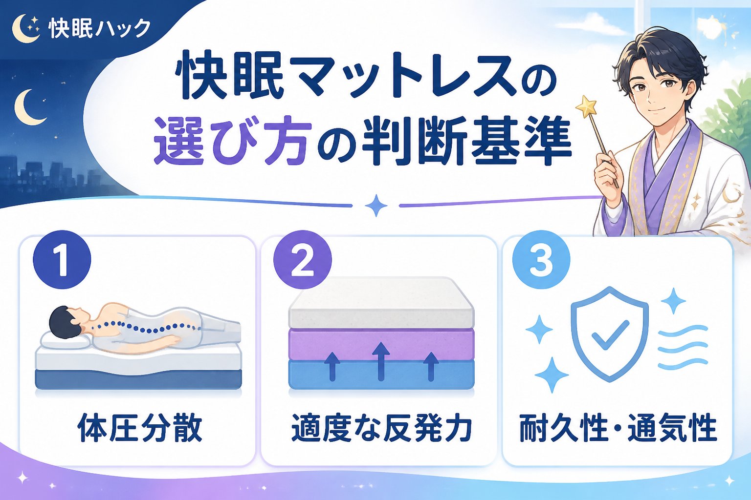 マットレス・快眠 快眠マットレスの選び方の判断基準