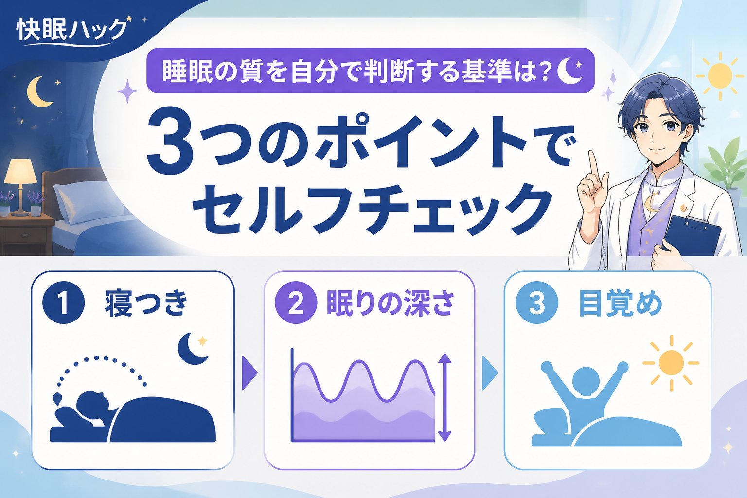 睡眠改善 睡眠の質を自分で判断する基準は？
