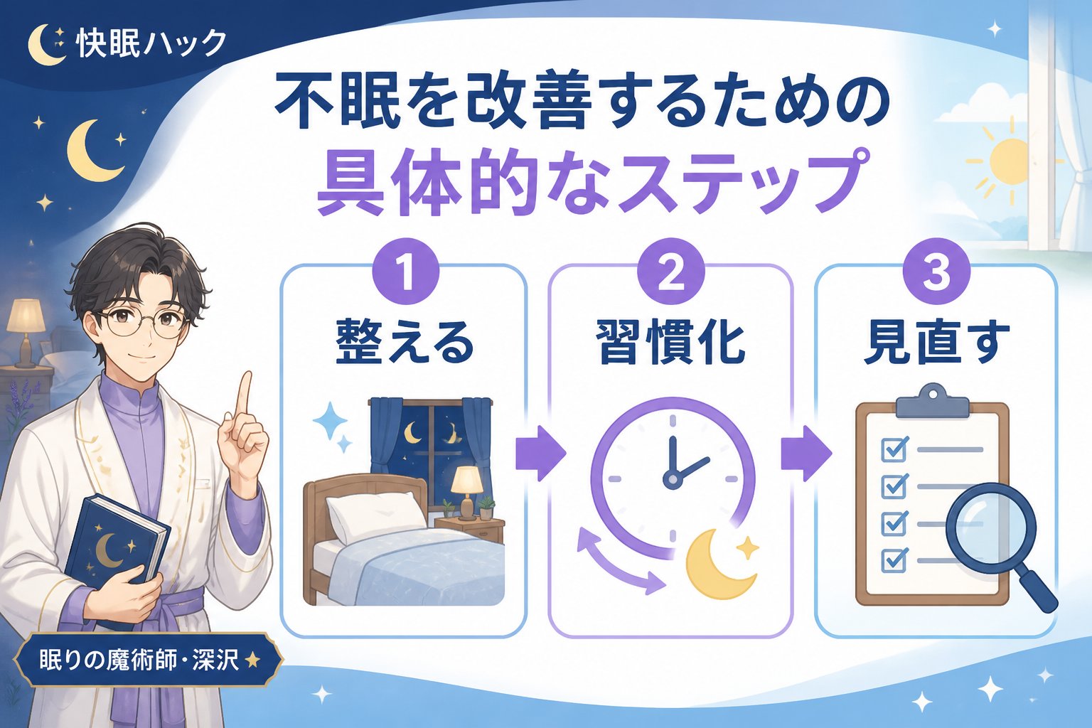 睡眠改善 不眠を改善するための具体的なステップ