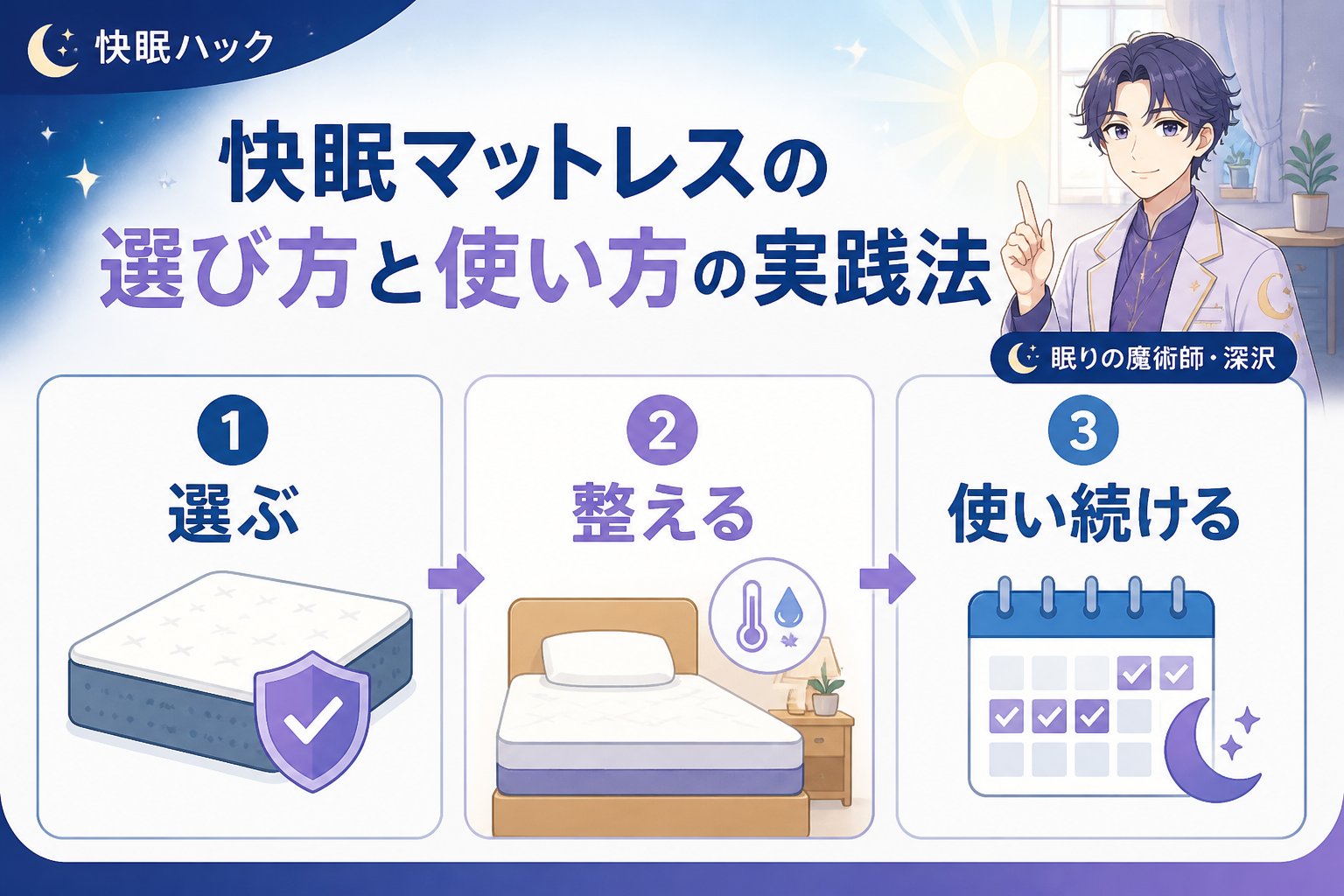 睡眠改善 快眠マットレスの選び方と使い方の実践法