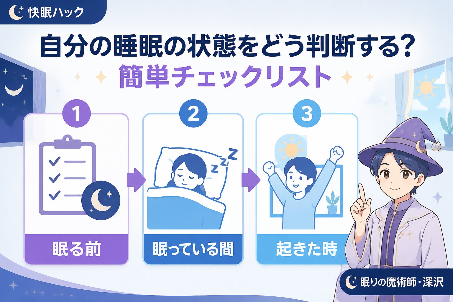 睡眠改善 自分の睡眠の状態をどう判断する？簡単チェックリスト