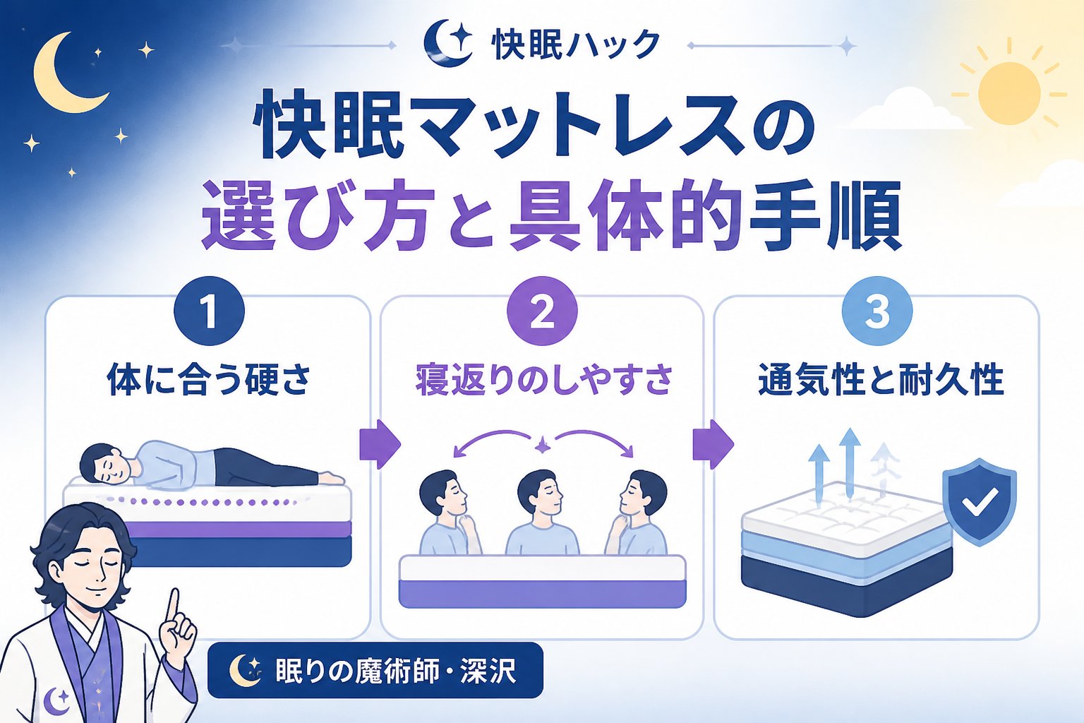 寝具 快眠マットレスの選び方と具体的手順