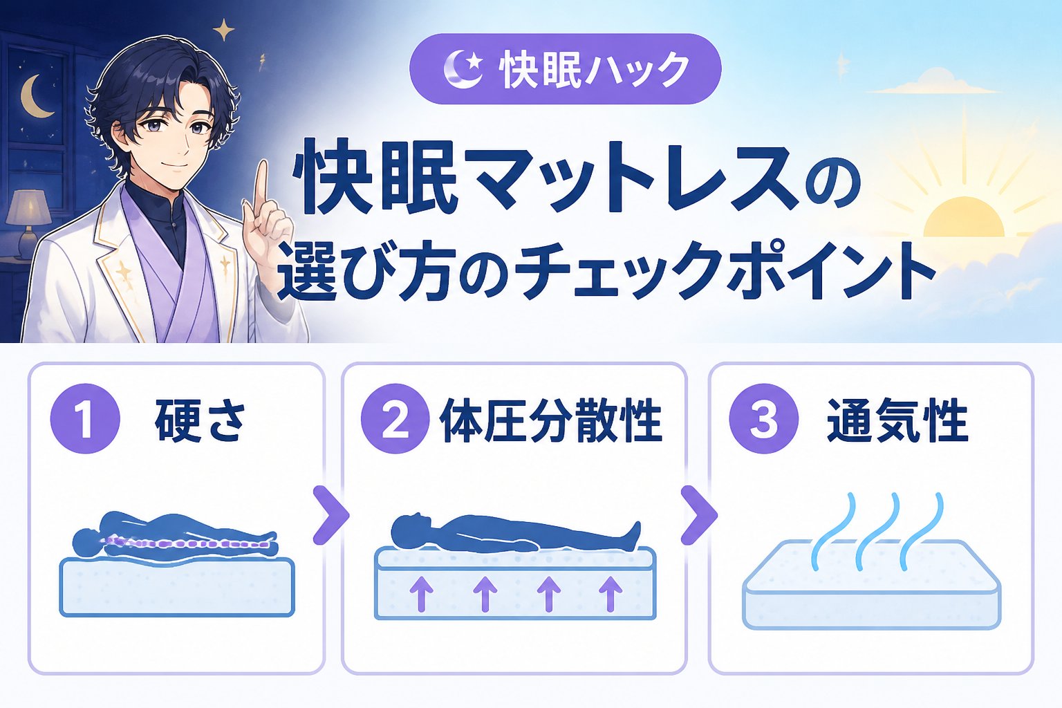 マットレス・快眠 快眠マットレスの選び方のチェックポイント