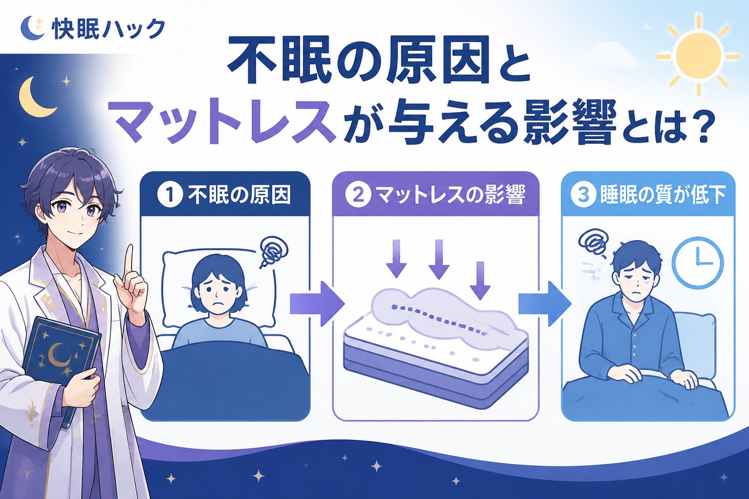 マットレス・快眠 不眠の原因とマットレスが与える影響とは？
