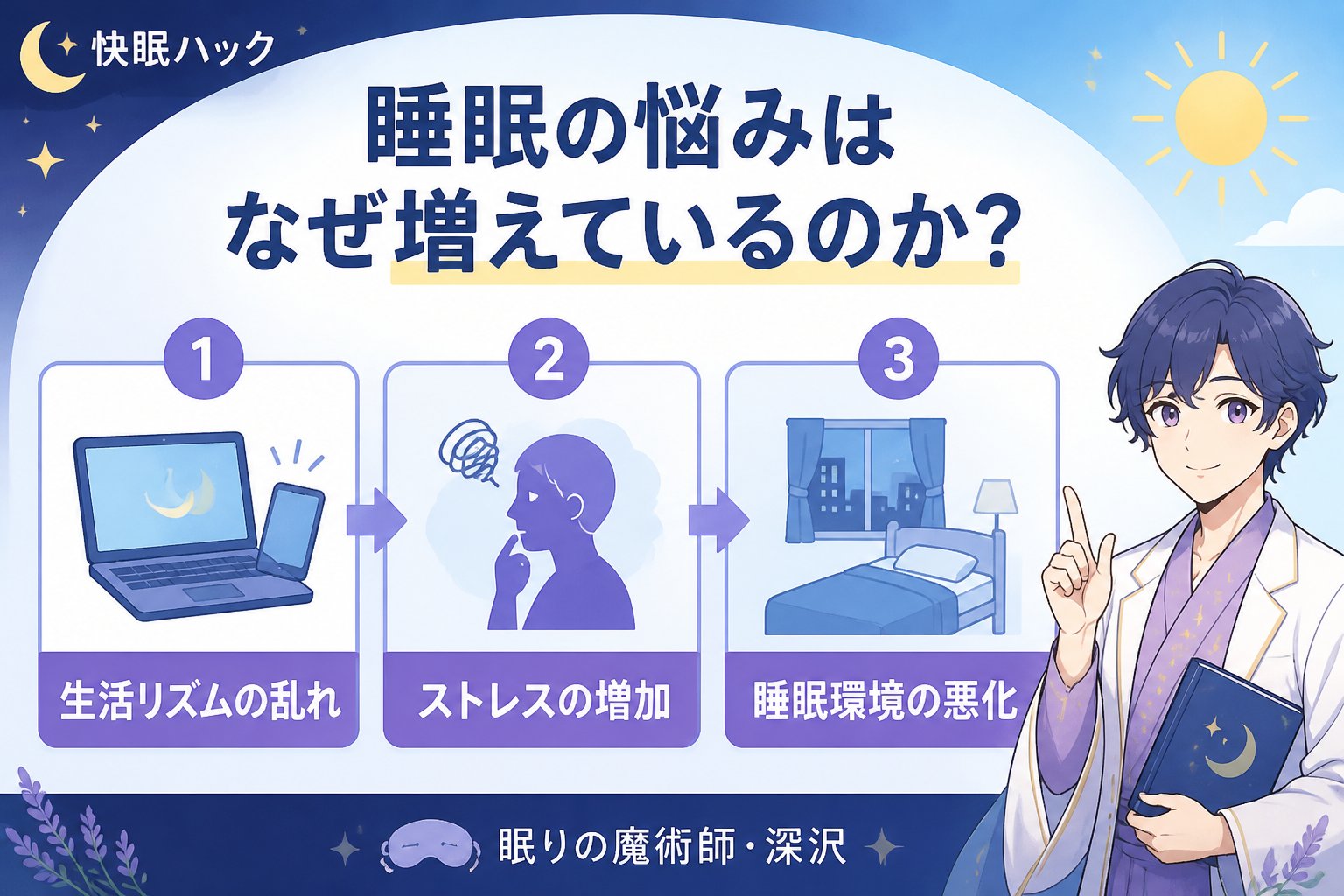 睡眠改善 睡眠の悩みはなぜ増えているのか？原因を探る