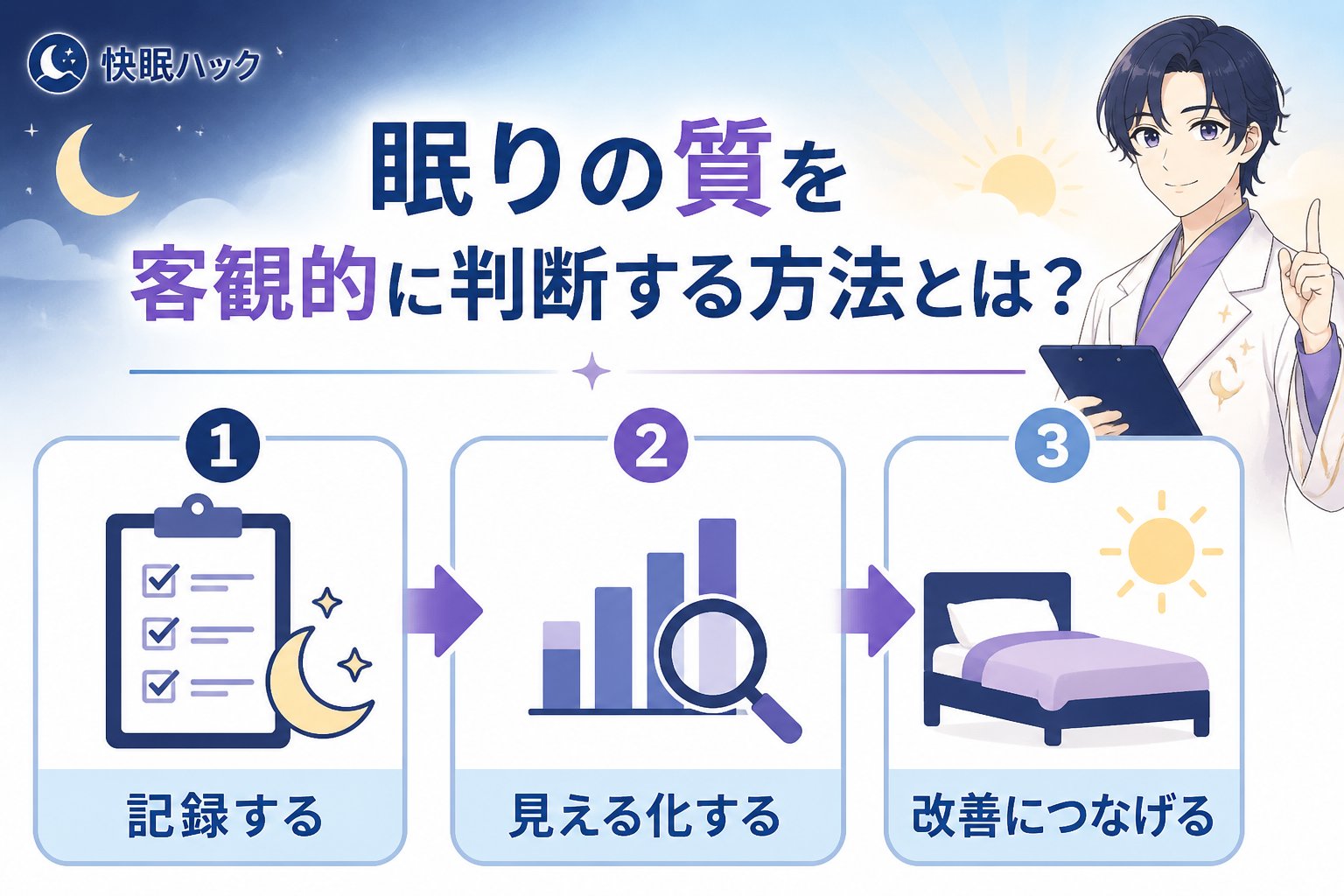睡眠改善 眠りの質を客観的に判断する方法とは？