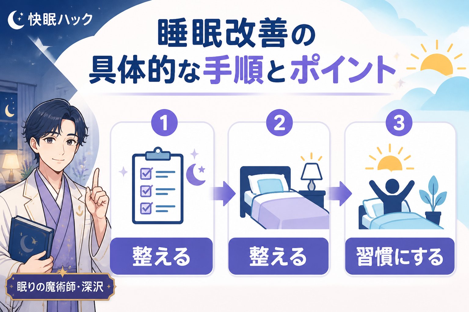 睡眠改善 睡眠改善の具体的な手順とポイント