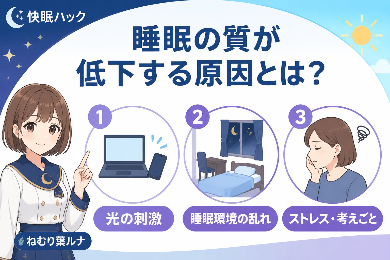 寝具 睡眠の質が低下する原因とは？