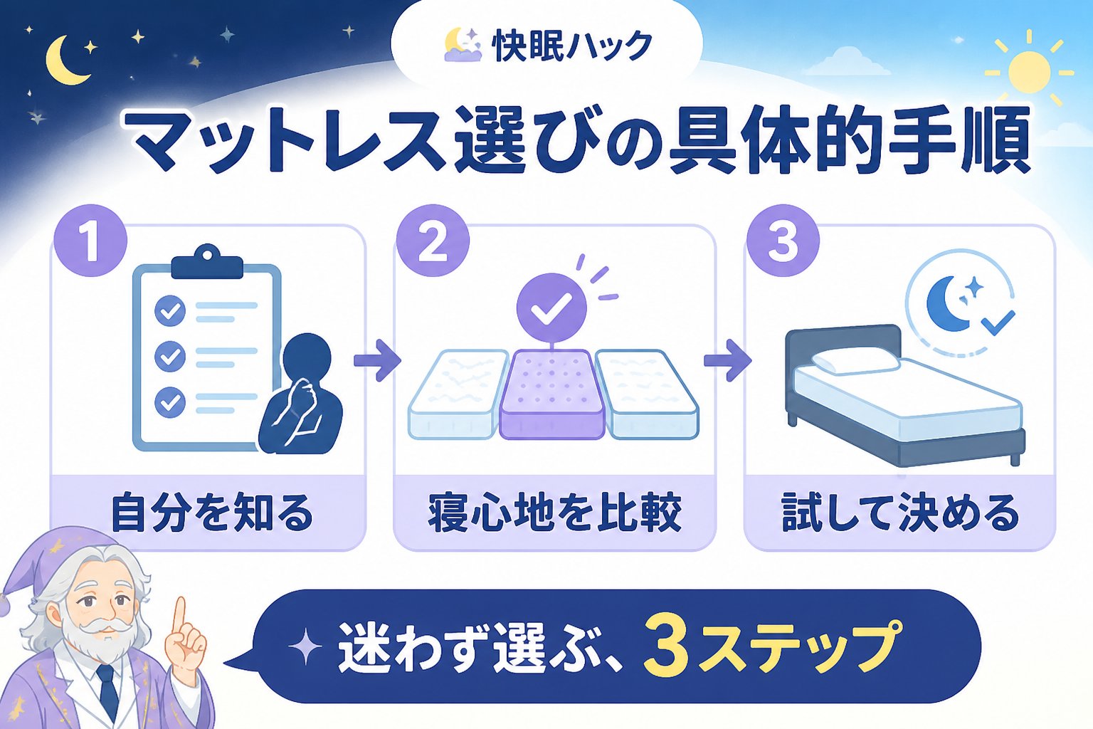 マットレス・快眠 マットレス選びの具体的手順