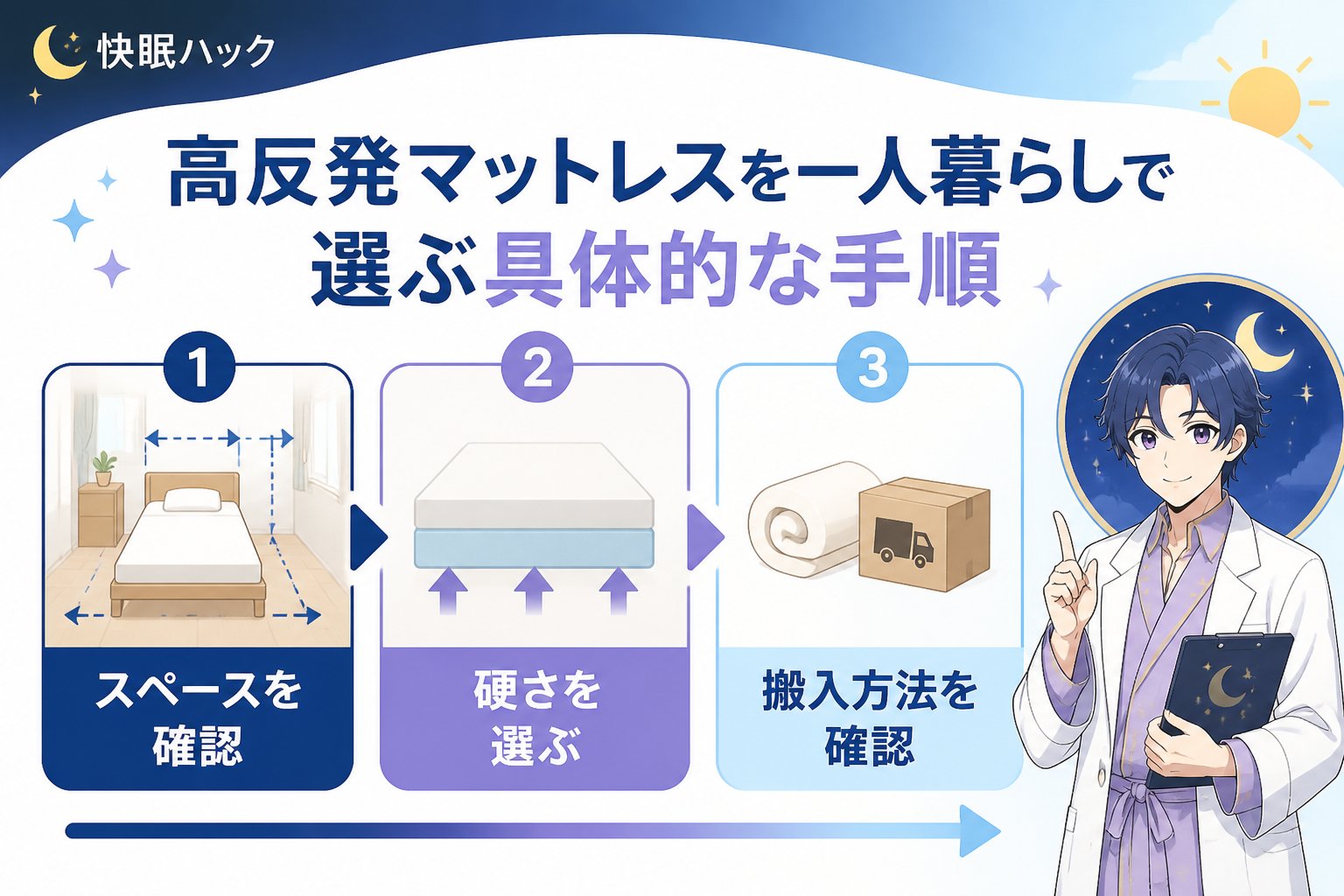 マットレス・快眠 高反発マットレスを一人暮らしで選ぶ具体的な手順
