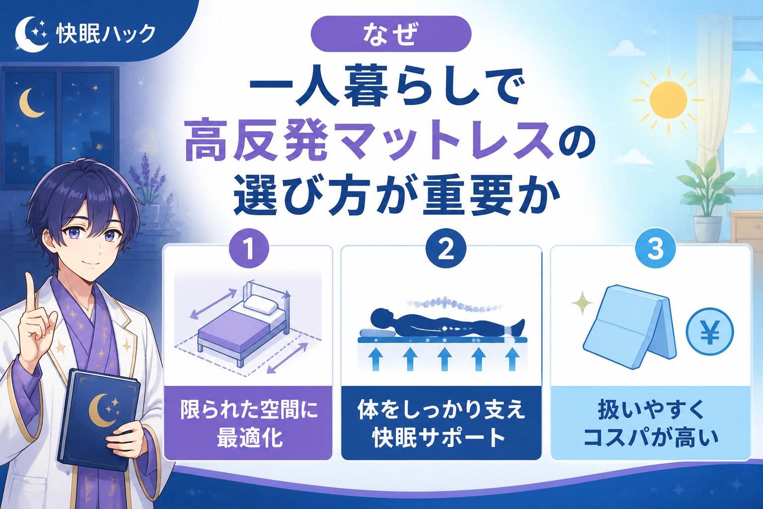 マットレス・快眠 なぜ一人暮らしで高反発マットレスの選び方が重要か