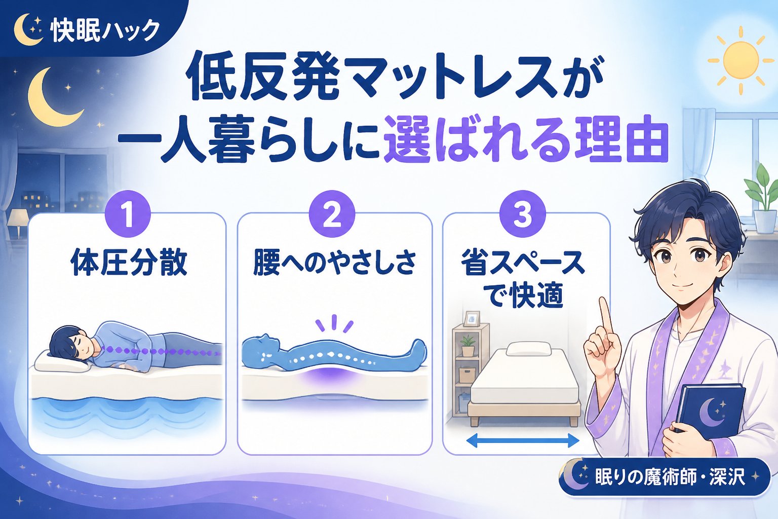 マットレス・快眠 低反発マットレスが一人暮らしに選ばれる理由