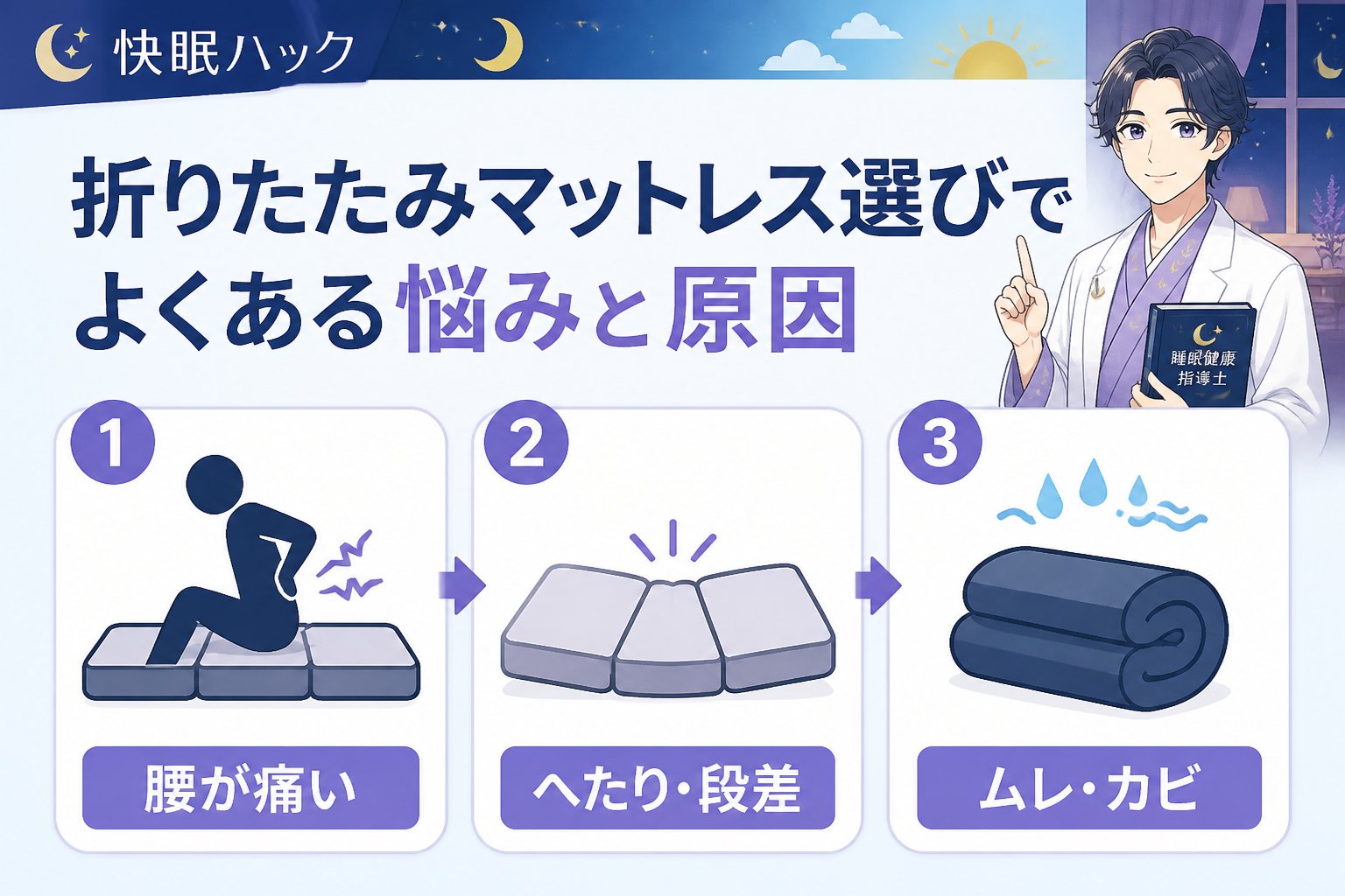 マットレス・快眠 折りたたみマットレス選びでよくある悩みと原因