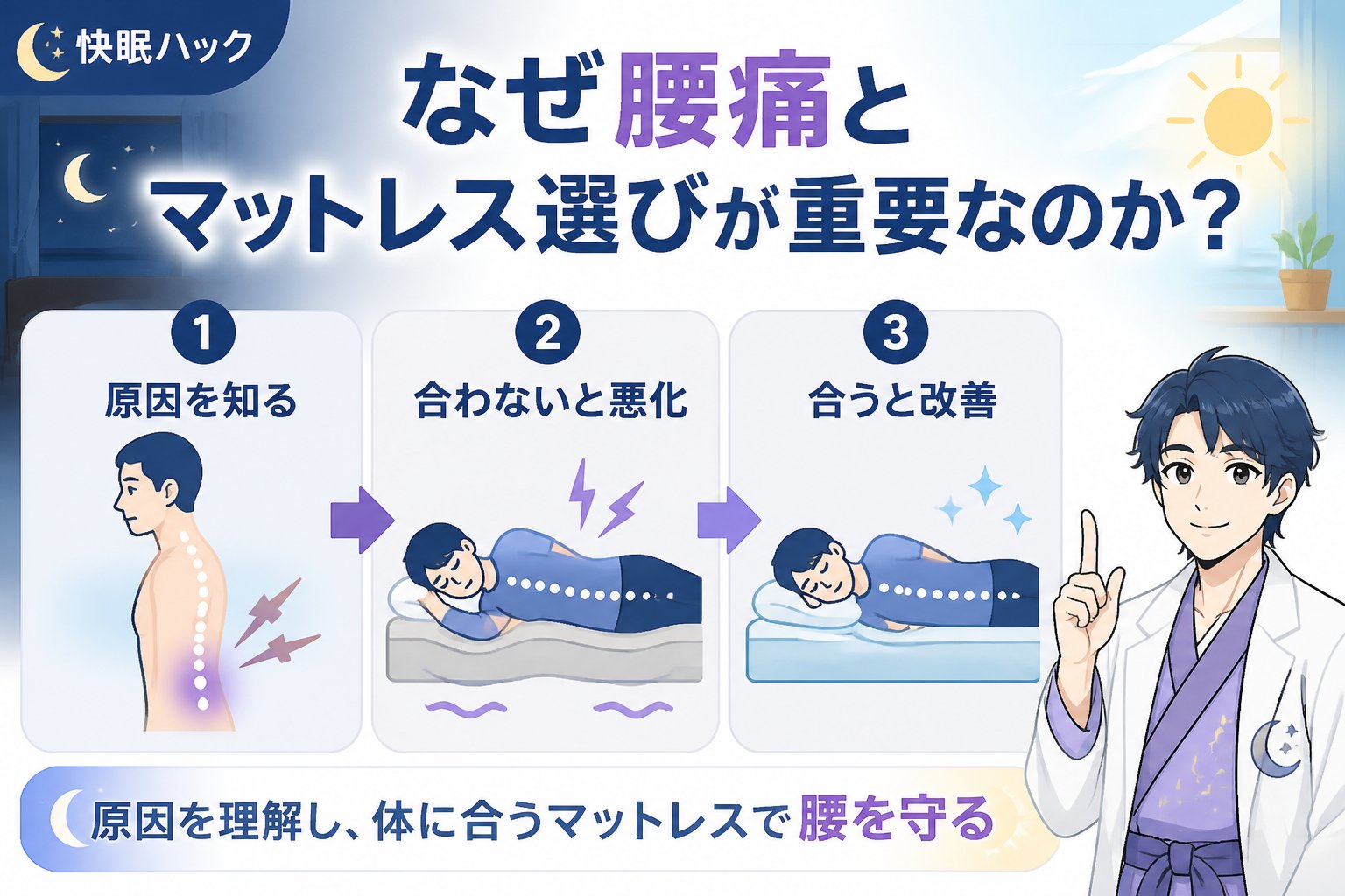 マットレス・快眠 なぜ腰痛とマットレス選びが重要なのか?原因を理解する