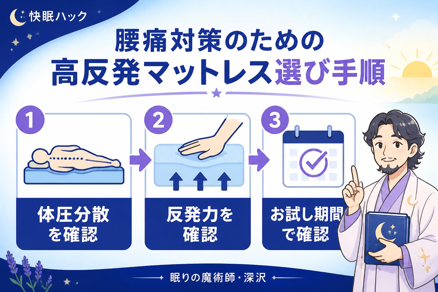 マットレス・快眠 腰痛対策のための高反発マットレス選び手順