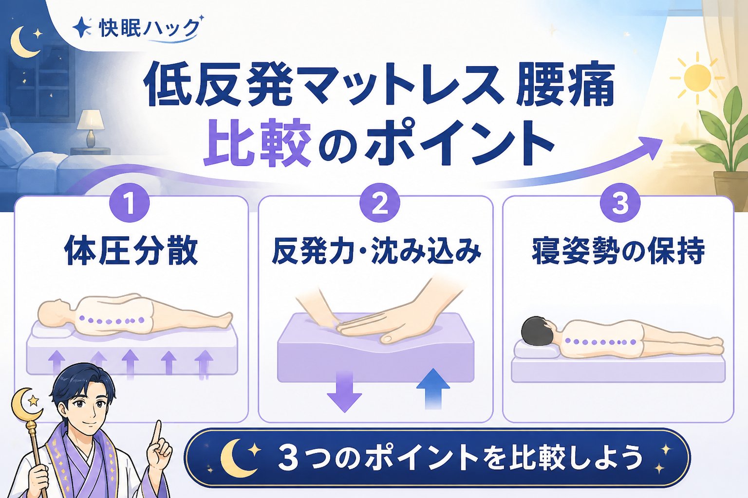マットレス・快眠 低反発マットレス 腰痛 比較のポイント