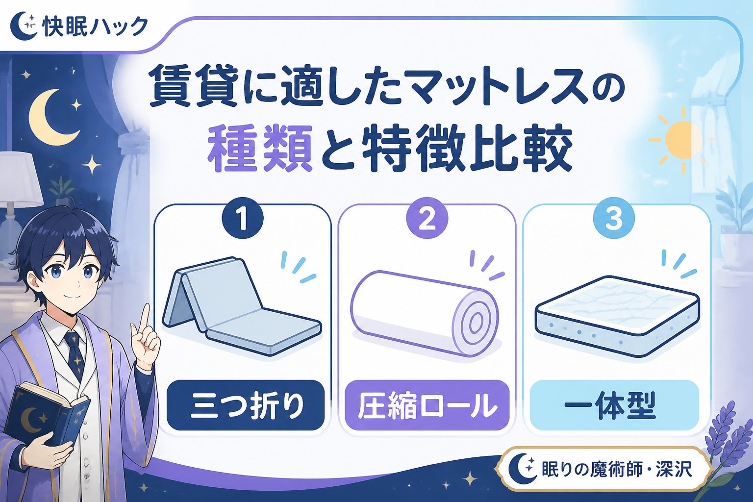 マットレス・快眠 賃貸に適したマットレスの種類と特徴比較