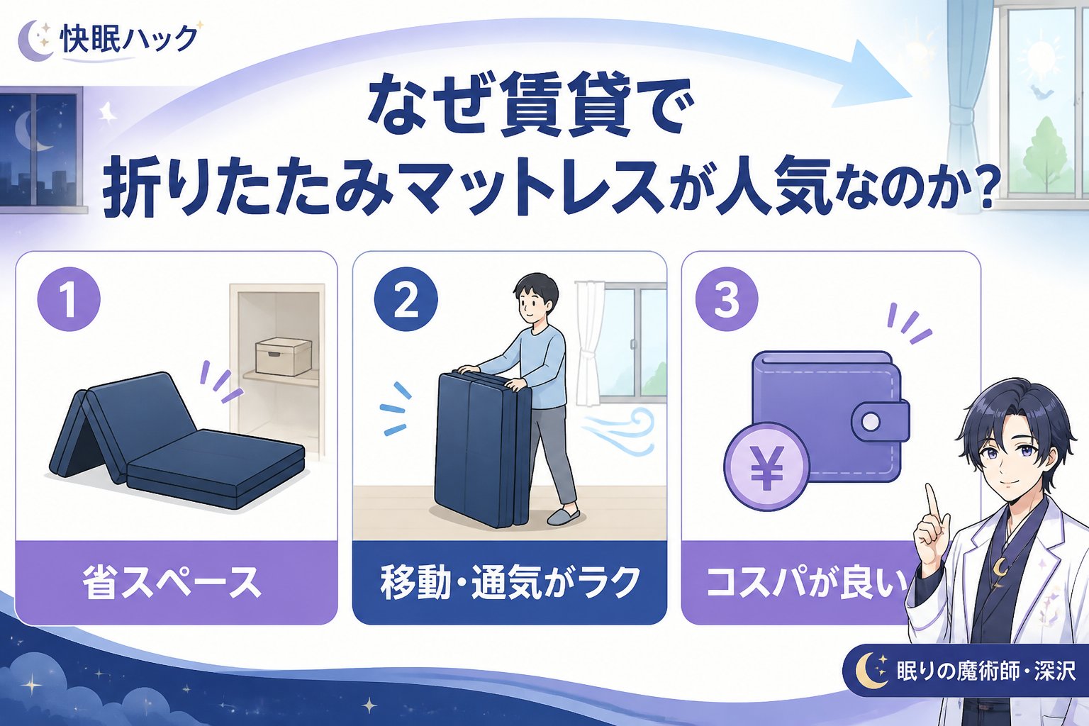 マットレス・快眠 なぜ賃貸で折りたたみマットレスが人気なのか?そのメリットとデメリット