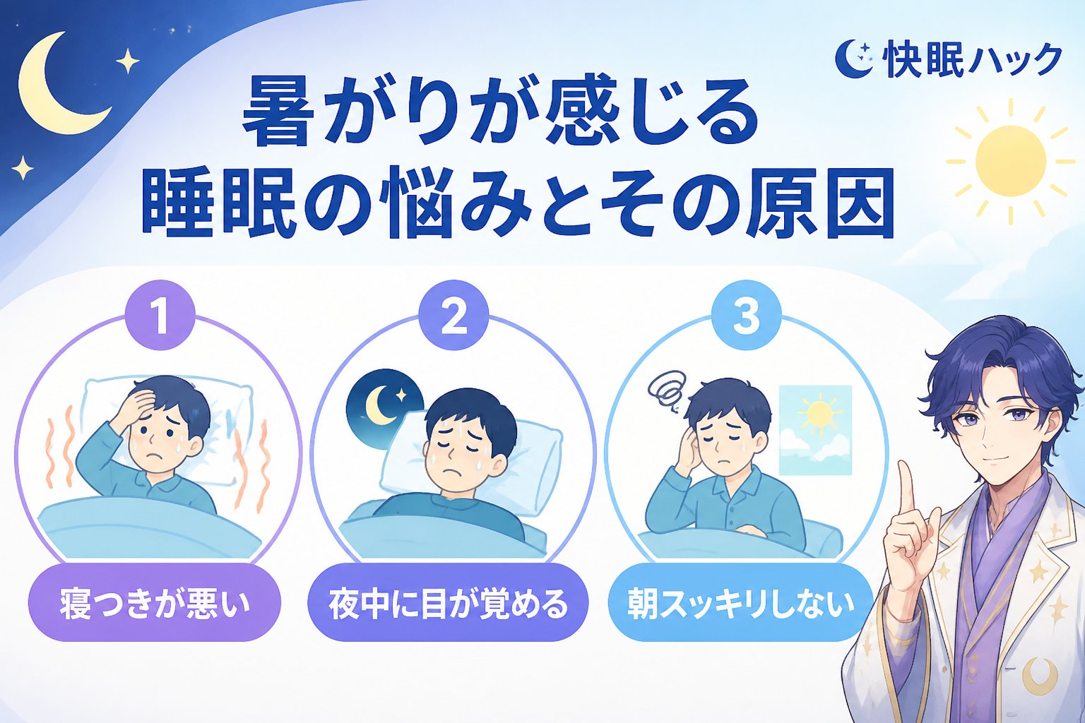 寝具 暑がりが感じる睡眠の悩みとその原因