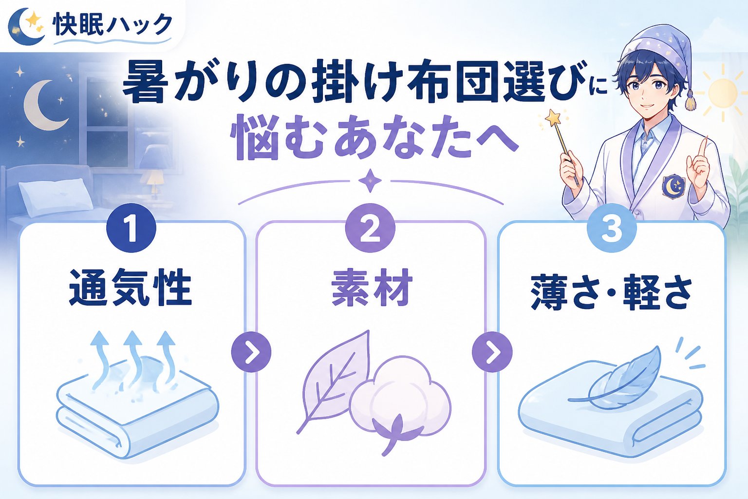 寝具 暑がりの掛け布団選びに悩むあなたへ
