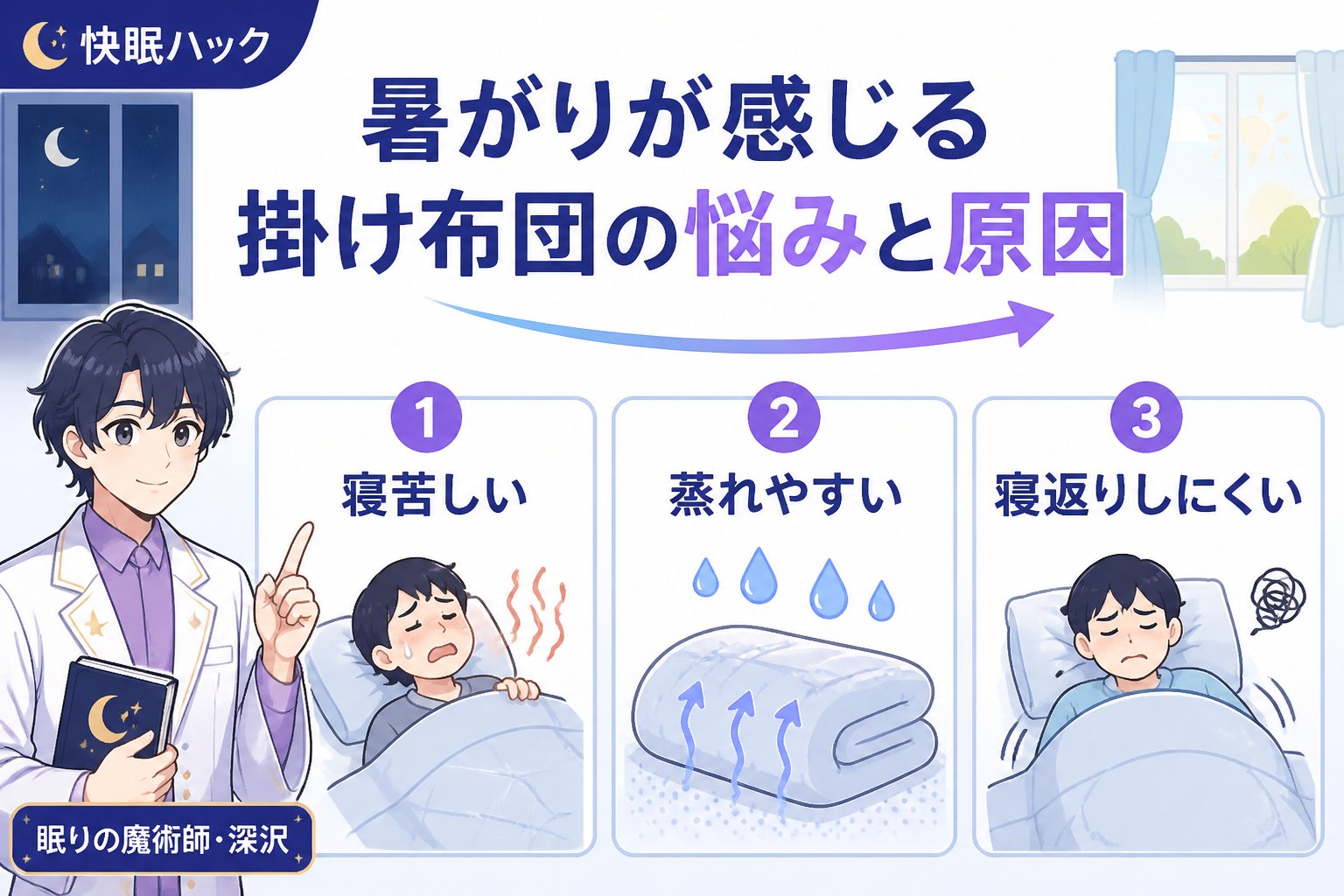 寝具 暑がりが感じる掛け布団の悩みと原因