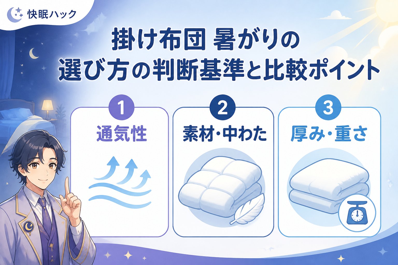 寝具 掛け布団 暑がり 選び方の判断基準と比較ポイント