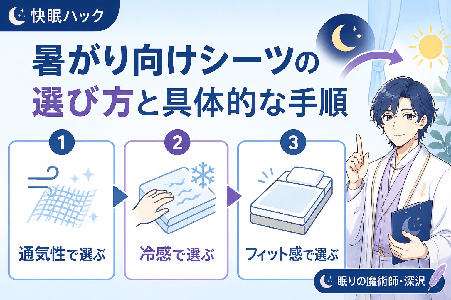 寝具 暑がり向けシーツの選び方と具体的な手順