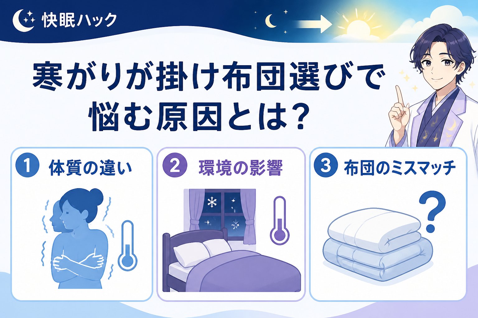 寝具 寒がりが掛け布団選びで悩む原因とは?