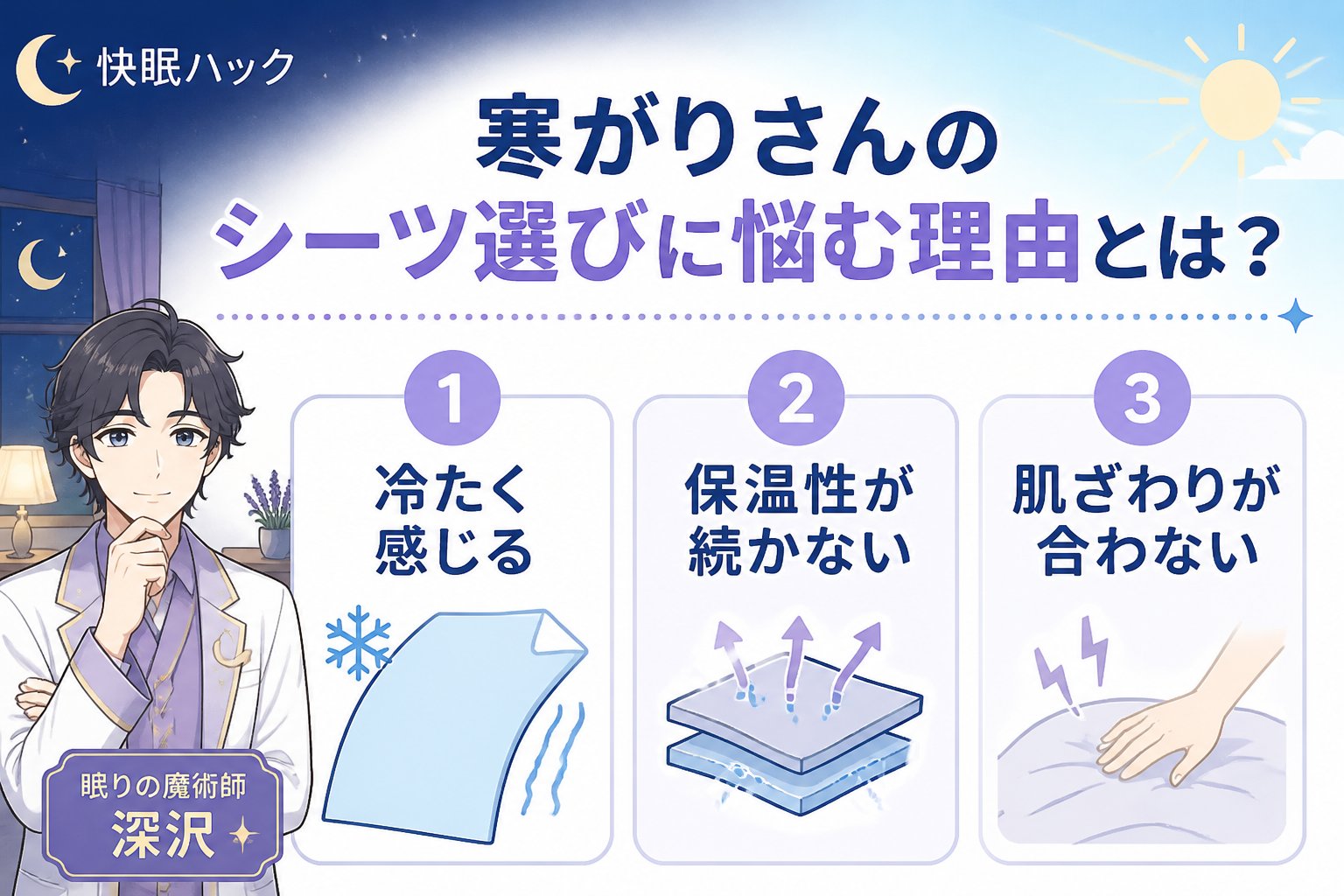 寝具 寒がりさんのシーツ選びに悩む理由とは？