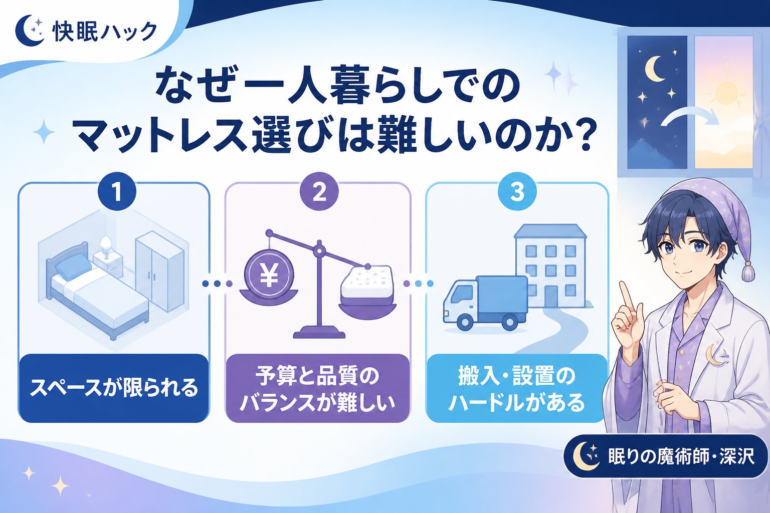 マットレス・快眠 なぜ一人暮らしでのマットレス選びは難しいのか？