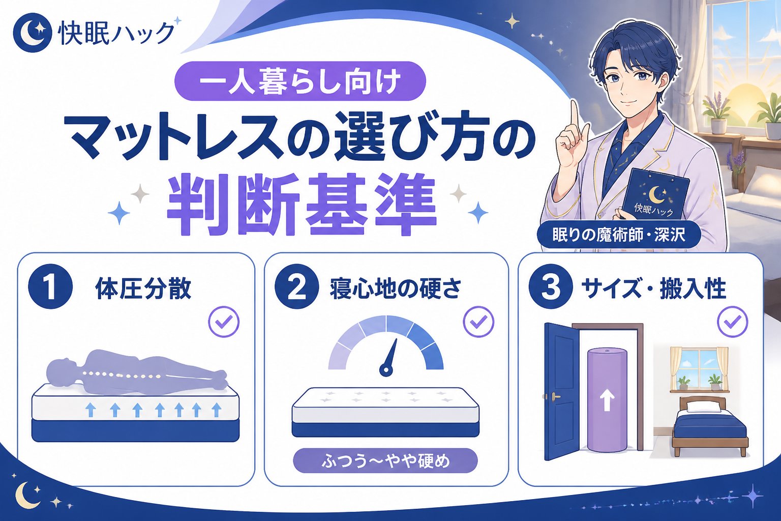 マットレス・快眠 一人暮らし向けマットレスの選び方の判断基準