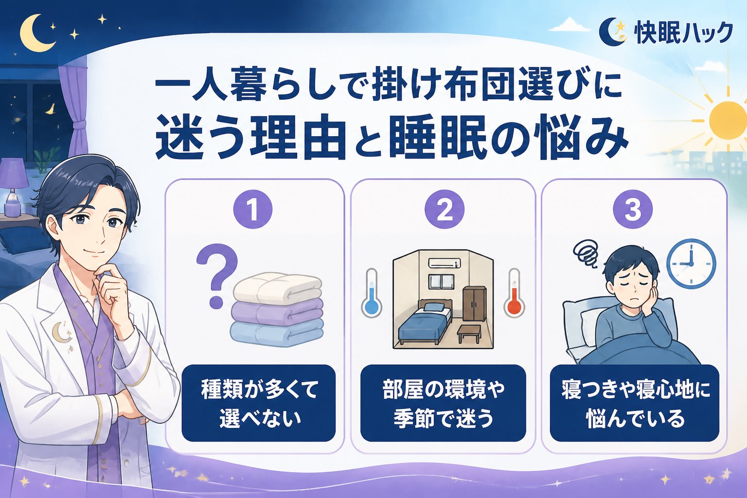寝具 一人暮らしで掛け布団選びに迷う理由と睡眠の悩み