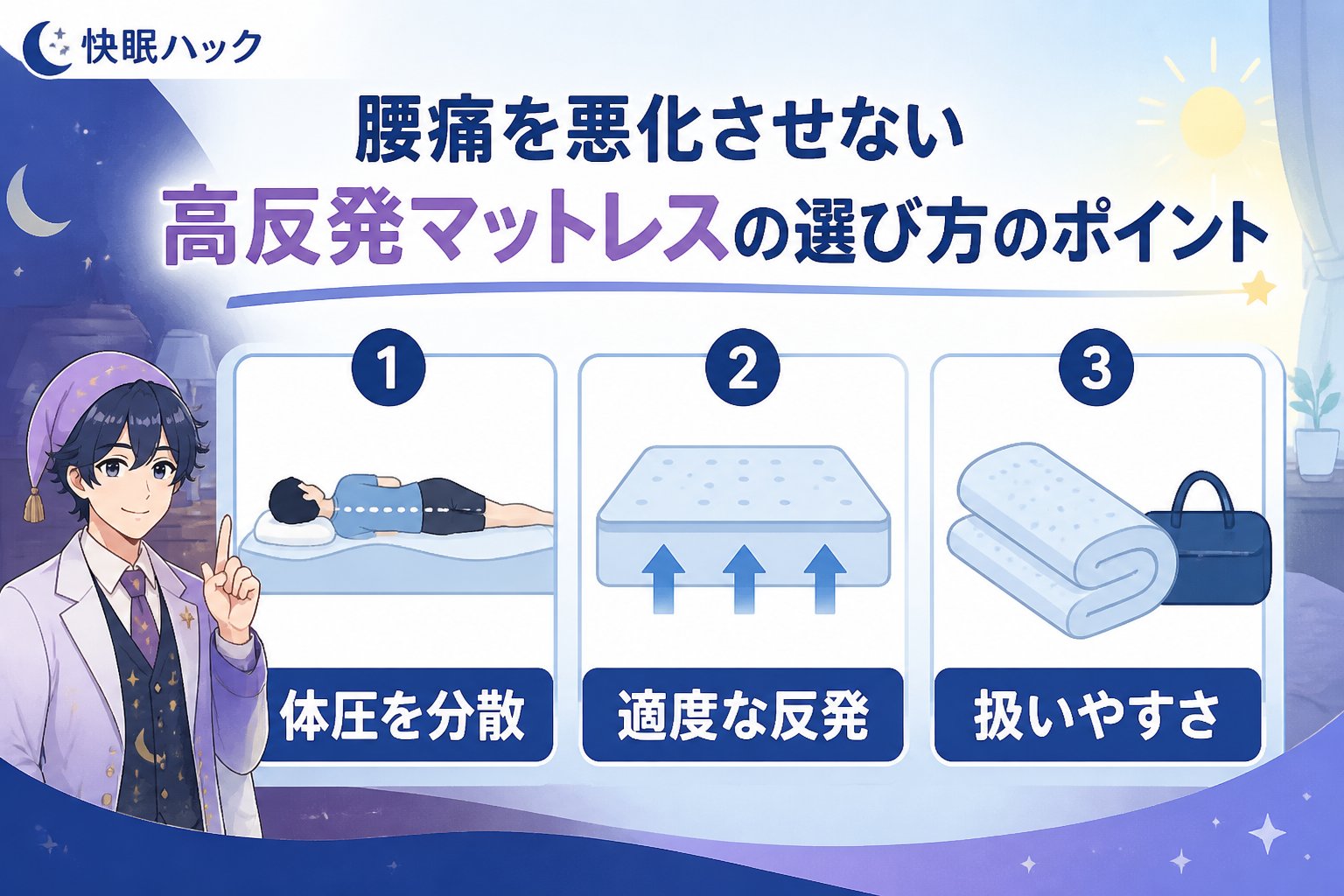 マットレス・快眠 腰痛を悪化させない高反発マットレスの選び方のポイント