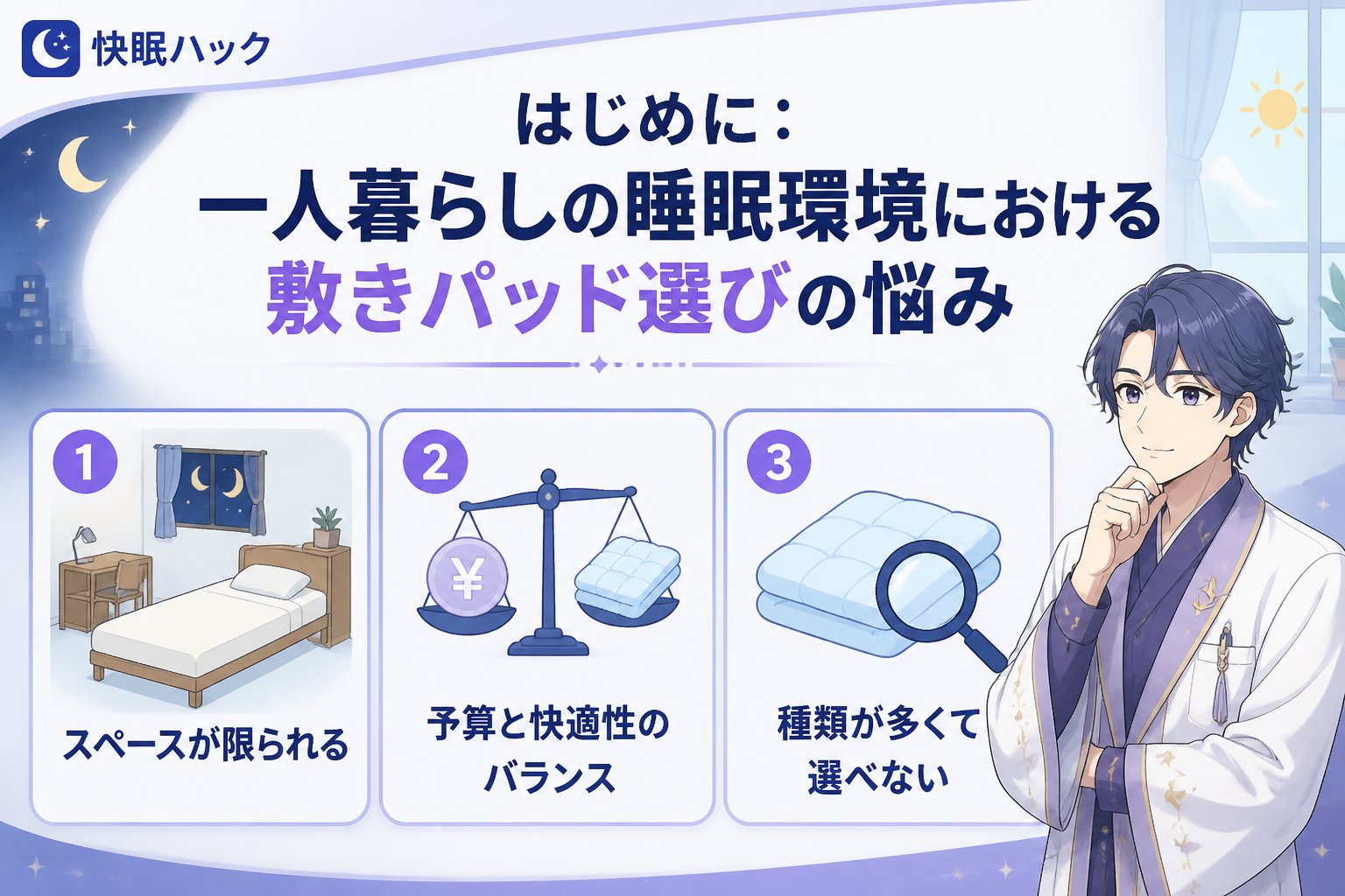 寝具 はじめに：一人暮らしの睡眠環境における敷きパッド選びの悩み