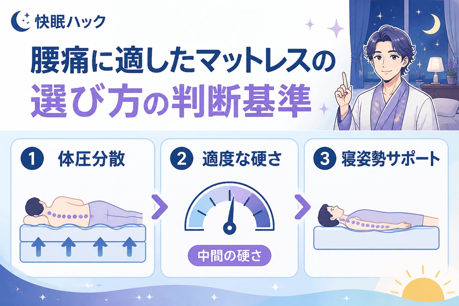 マットレス・快眠 腰痛に適したマットレスの選び方の判断基準