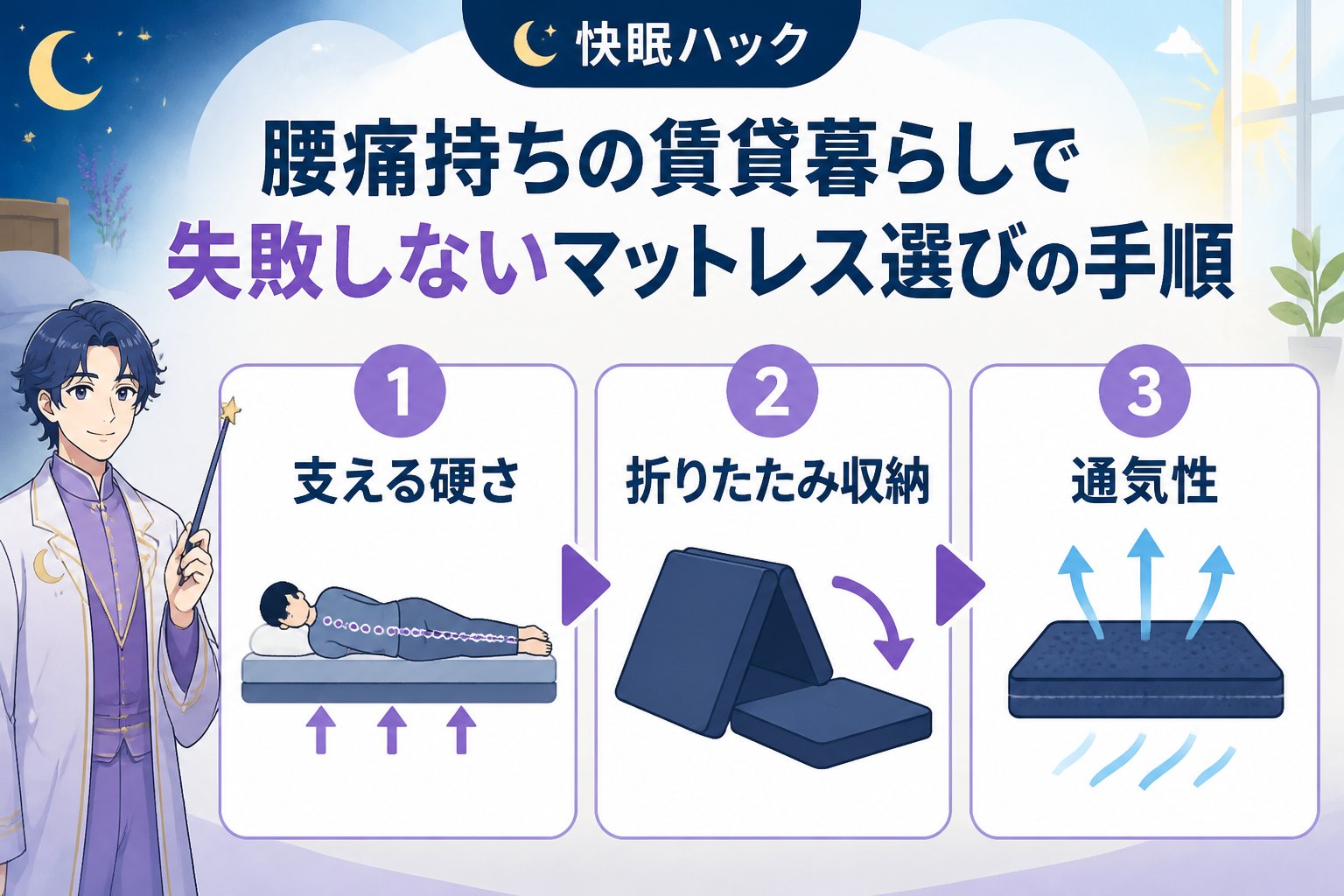 マットレス・快眠 腰痛持ちの賃貸暮らしで失敗しないマットレス選びの手順