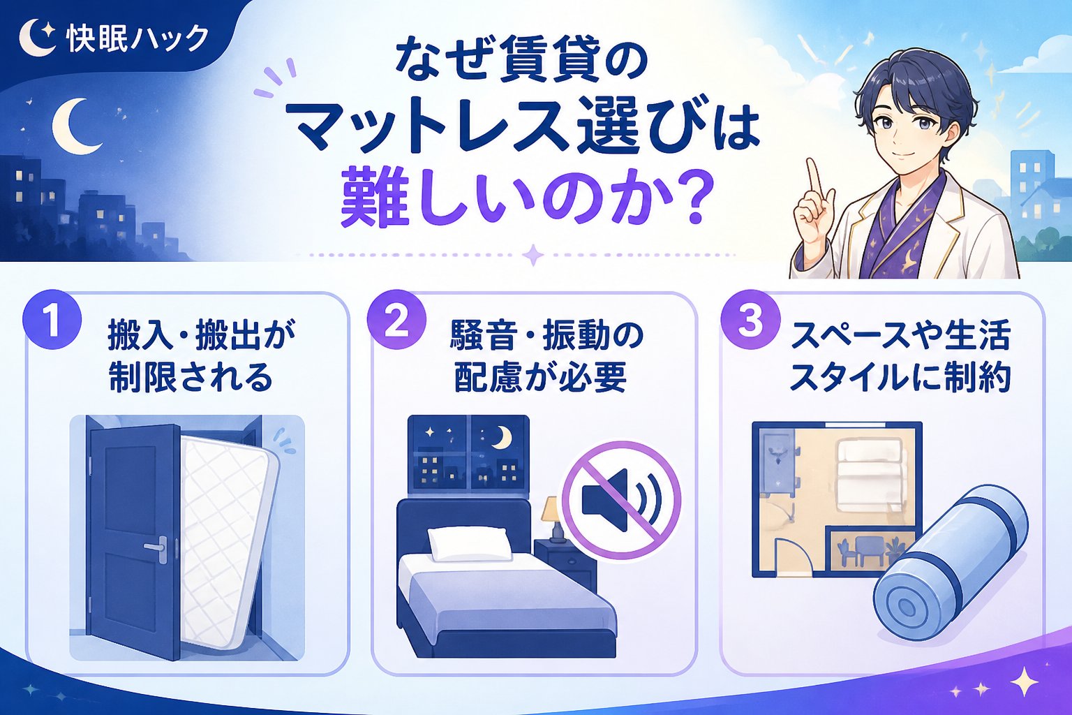 マットレス・快眠 なぜ賃貸のマットレス選びは難しいのか？